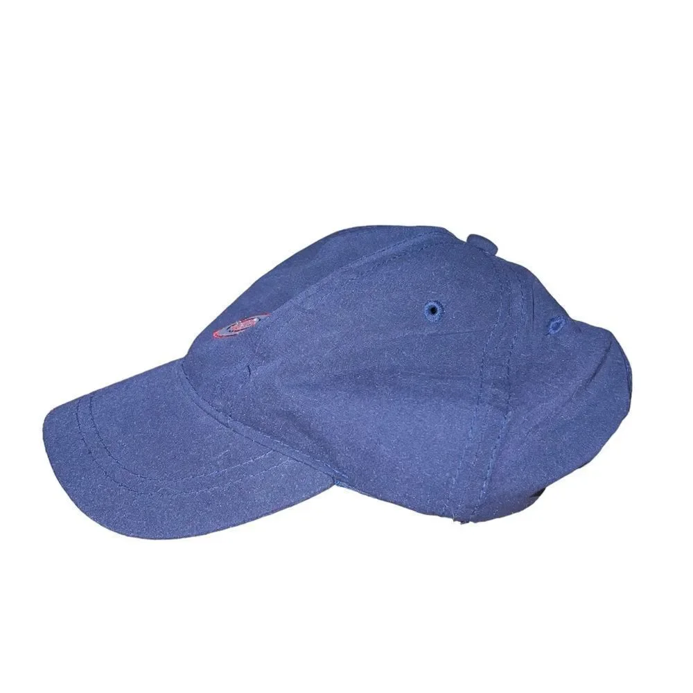 Youth navy blue baseball hat with baseball embroidered in front‎